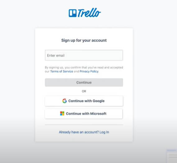 TRELLO FOR PROJECT MANAGEMENT - sign up