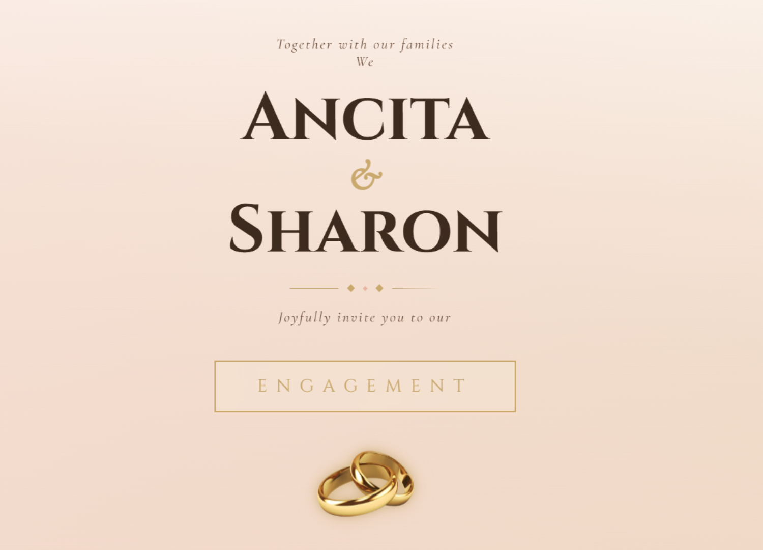 Ancita & Sharon wedding invitation microsite